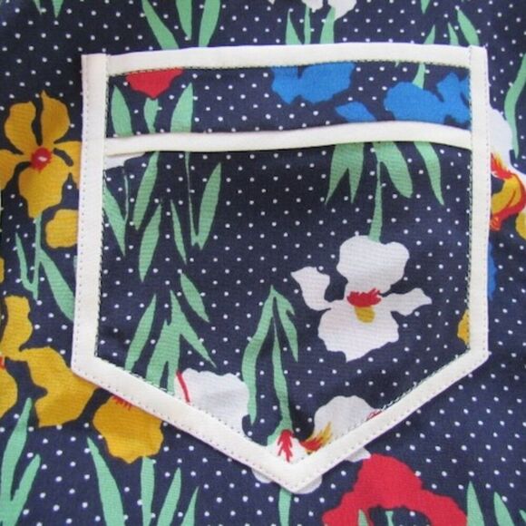 Tory Burch Floral & Polka Dot Silk Blouse Shirt Size 2 - Picture 15 of 16